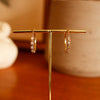 Opal & Diamond Hoop Earrings