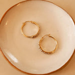 Opal & Diamond Hoop Earrings