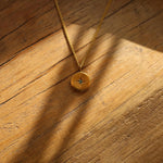 Twinkle Blue Sapphire Coin Necklace