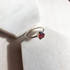 Triangle Pink Tourmaline & Sterling Silver | Gold Vermeil Ring