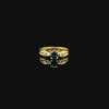 Blue Sapphire & Diamonds Ring