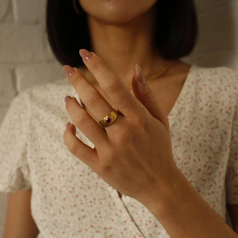 Alma Ruby Band Ring