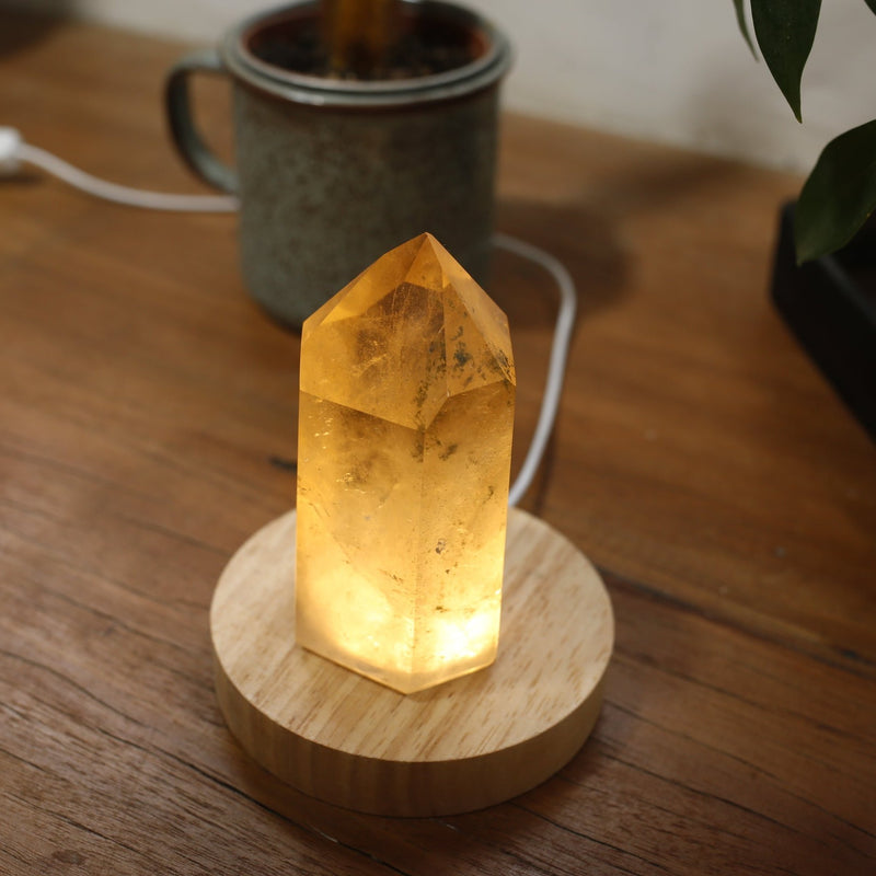 Smoky Quartz With Moss Inclusions Lamp