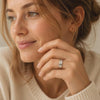 Diamond Band Ring| White Gold