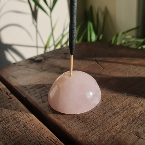 Rose quartz  Incense Holder| Hand Made  Incense