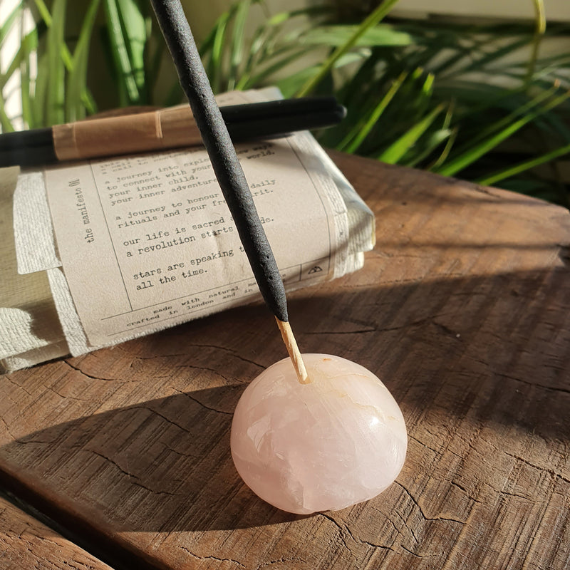 Rose quartz  Incense Holder| Hand Made  Incense
