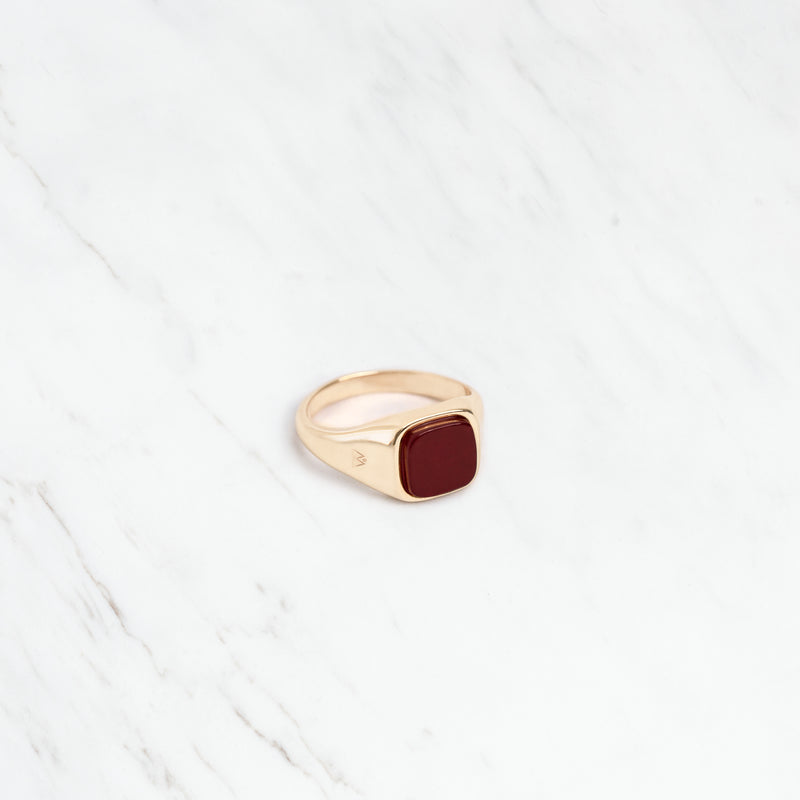 Ruby | Signet Square Ring