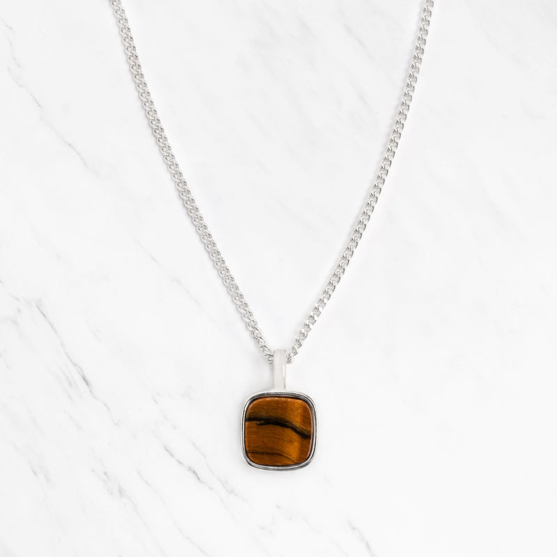 Ray Tiger's Eye Pendant | Gold Vermeil & Sterling Silver