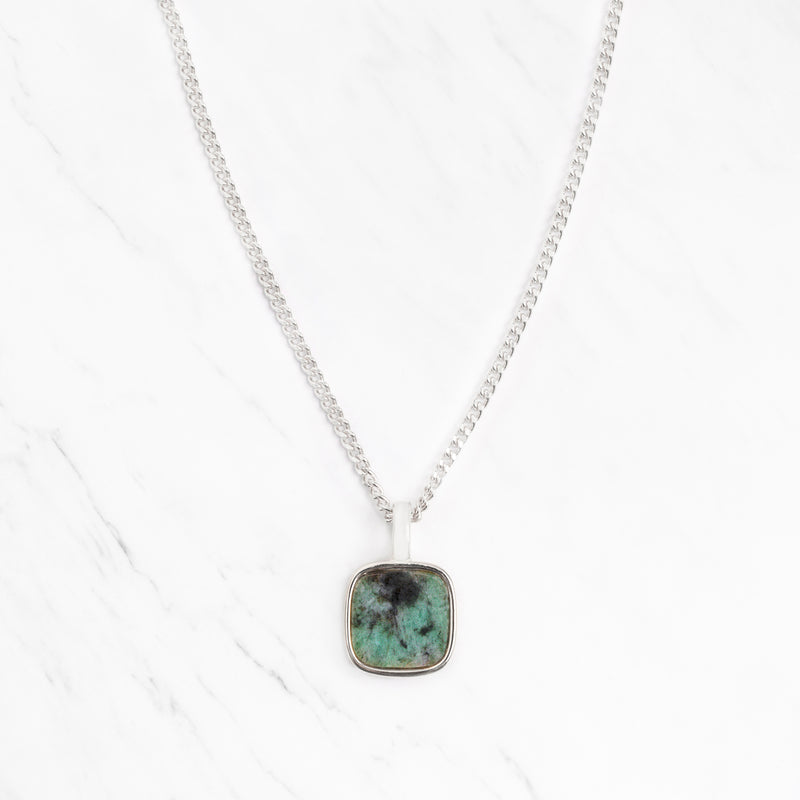 Ray Emerald Pendant | Gold Vermeil & Sterling Silver