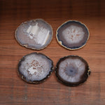 Agate With Druzy Coasters|Set of Four