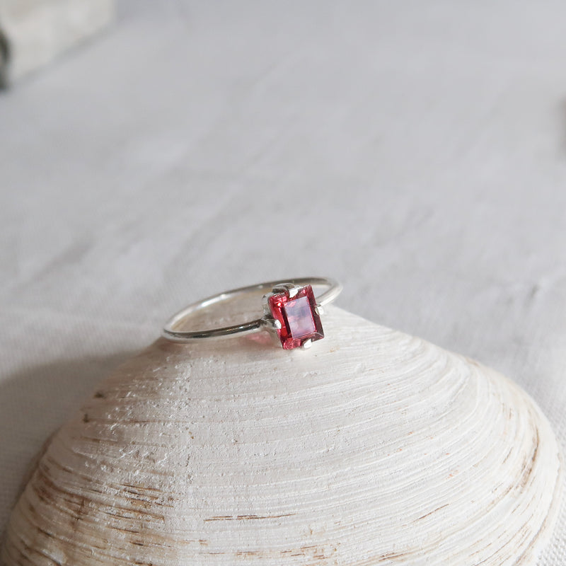 Pink Tourmaline & Sterling Silver | Gold Vermeil Ring