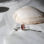 Oval Light  Pink Tourmaline & Sterling Silver Ring