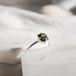 Square Green Tourmaline | Gemstone Ring
