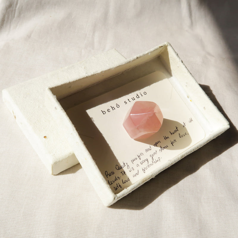 Polished Rose Quartz Crystal Box Set
