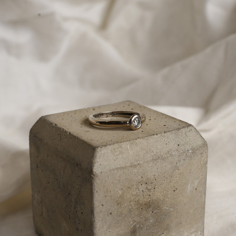 Diamond Engagement&Eternity Band Ring Set Vintage Ring 1999