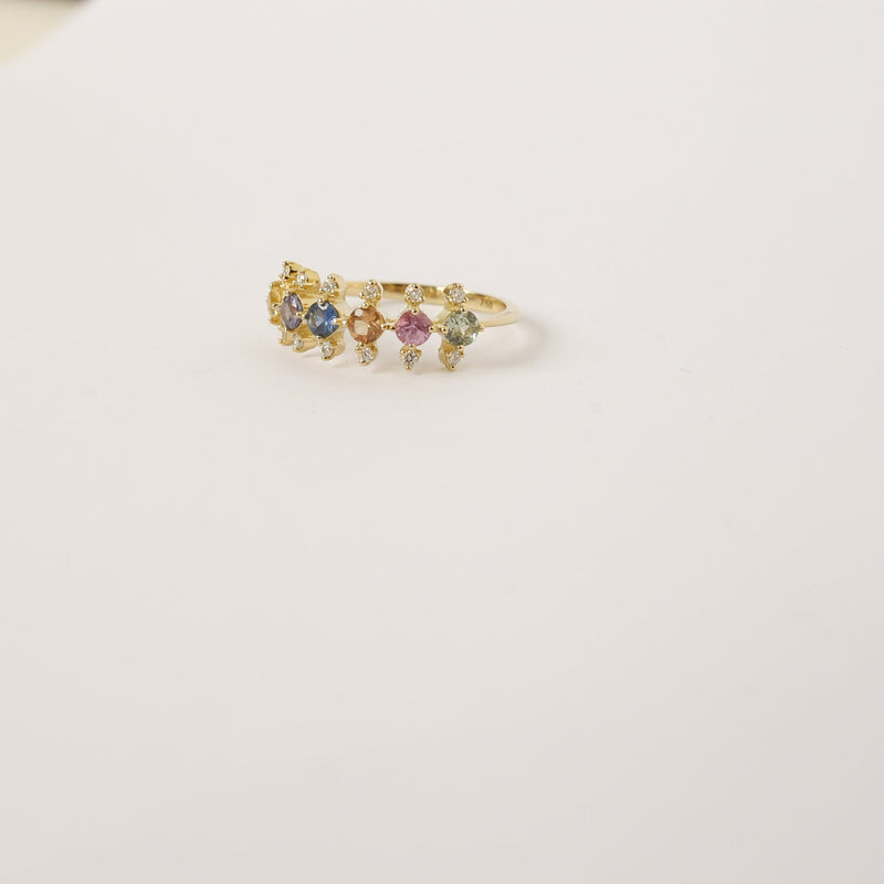 Eve Six Sapphires and Diamond Ring