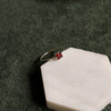 Square Garnet Minimal Ring|Sterling Silver & Gold Vermeil