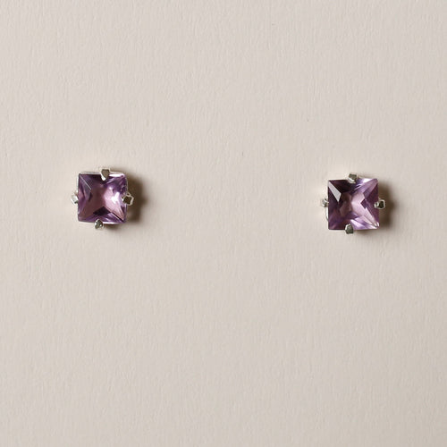 Amethyst Minimal Studs Earrings