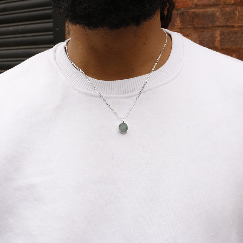 Ray Emerald Pendant | Gold Vermeil & Sterling Silver