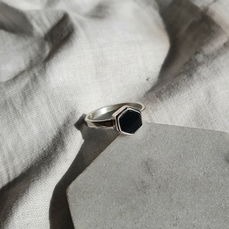 Balance Obsidian Ring