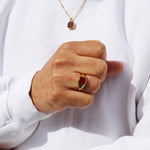 Ruby | Signet Square Ring