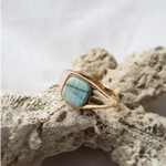 Emerald | Signet Square Ring